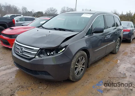 2012 Honda Odyssey Ex-L из США, поврежденный, VIN 5FNRL5H60CB142326